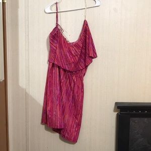 Striped knee length dress